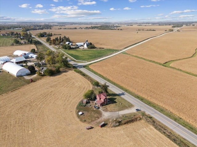 bird's eye view featuring a rural view