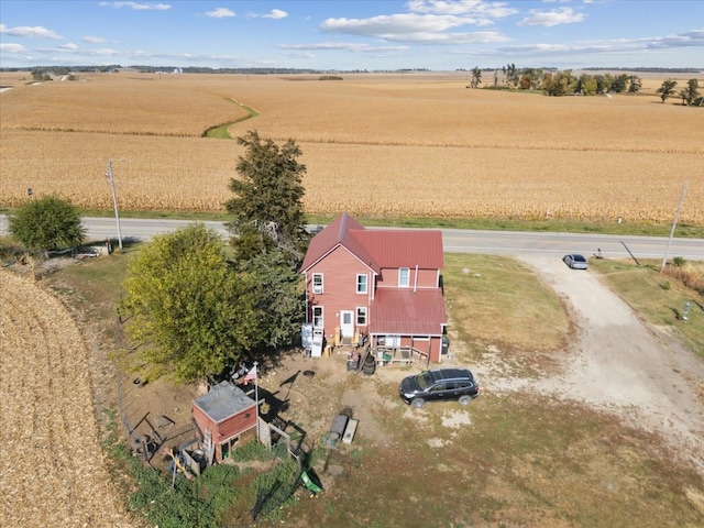 drone / aerial view with a rural view