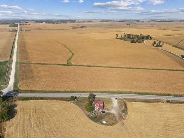 aerial view featuring a rural view