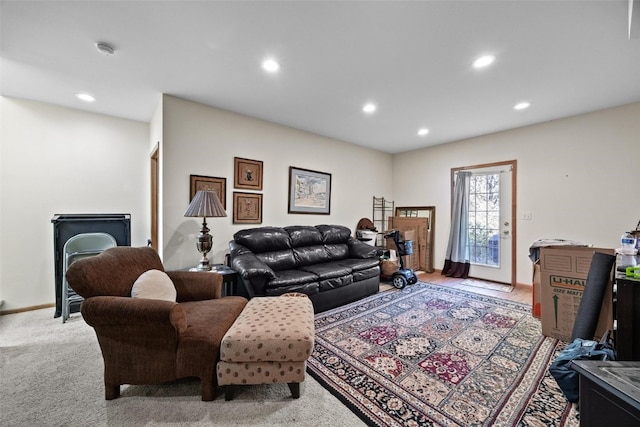 view of carpeted living room