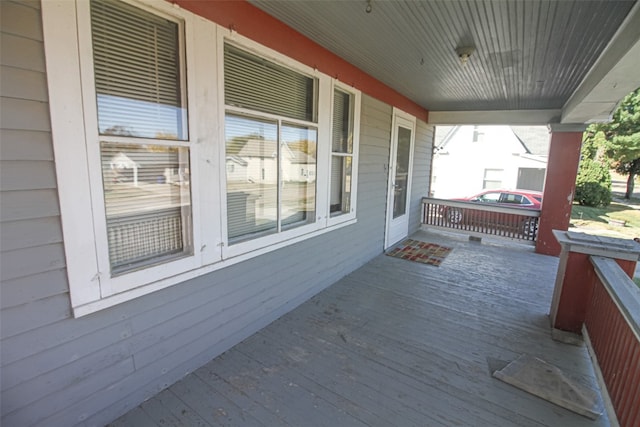 deck with a porch