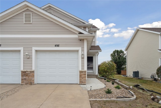 view of front of house featuring a garage