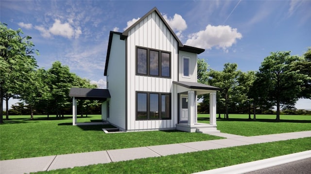 2734 Rookwood Ln, Marion, IA 52302 - view of front of property featuring board and batten siding and a front yard