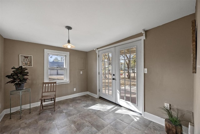 doorway featuring french doors and plenty of natural light