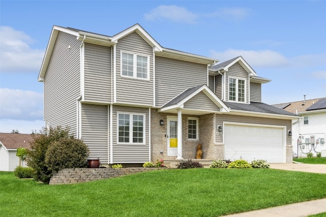 view of front of property featuring a front yard