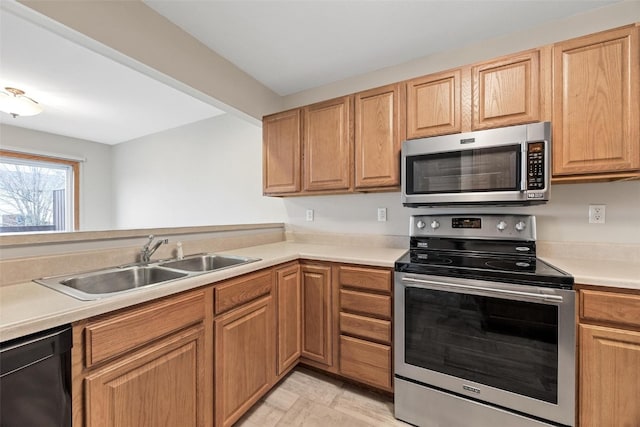 kitchen with stainless steel appliances and sink