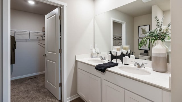 bathroom with vanity