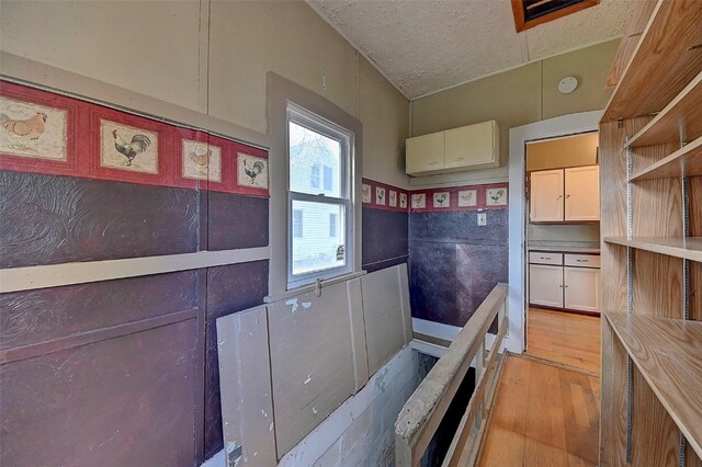 interior space with light hardwood / wood-style flooring