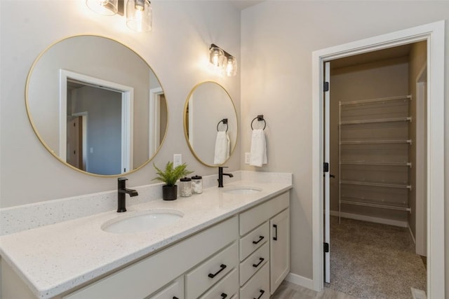 bathroom with vanity