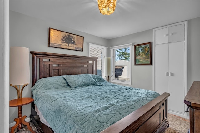 view of carpeted bedroom