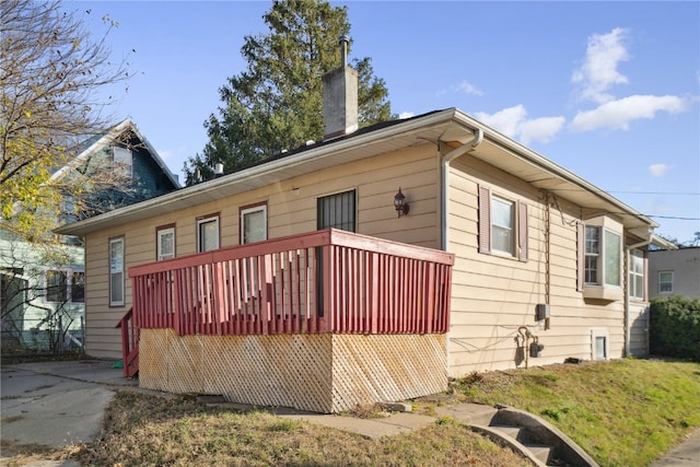 exterior space featuring a deck