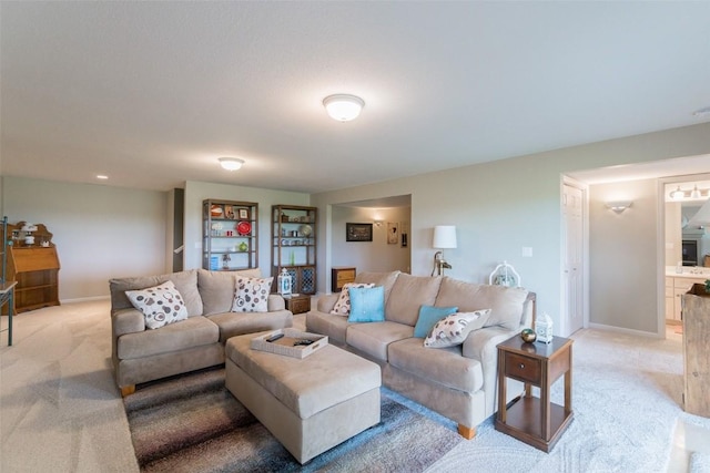 view of carpeted living room