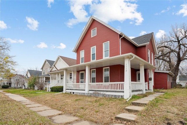 view of front of property with covered porch