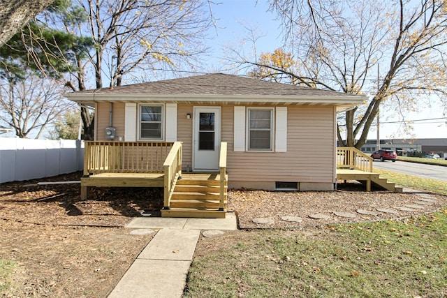 view of bungalow-style home