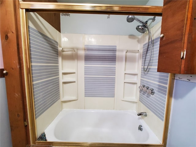 bathroom featuring washtub / shower combination