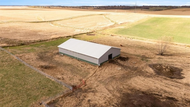 bird's eye view featuring a rural view