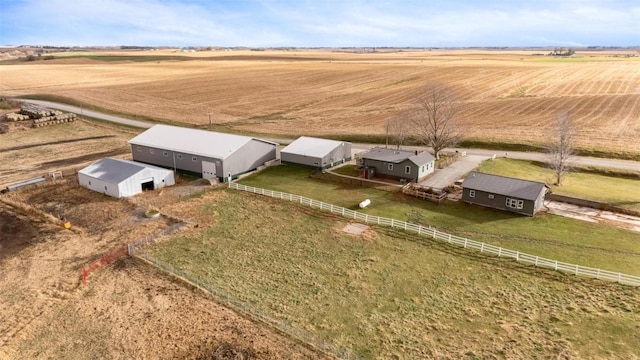 bird's eye view with a rural view