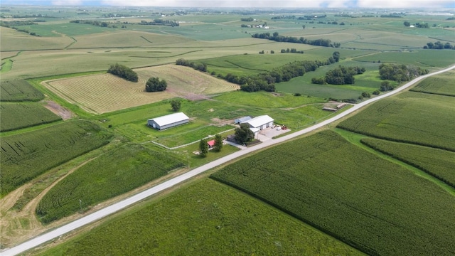 bird's eye view with a rural view