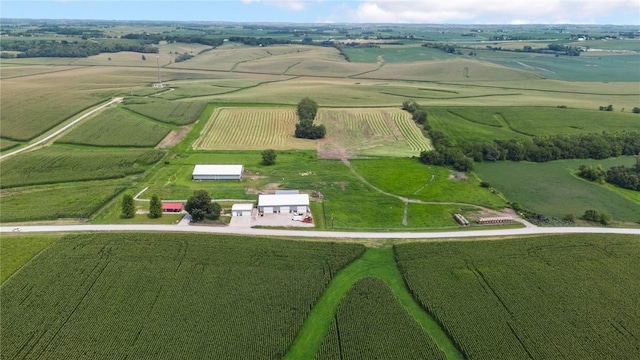 aerial view with a rural view