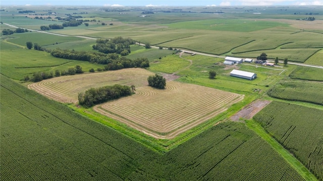 drone / aerial view featuring a rural view