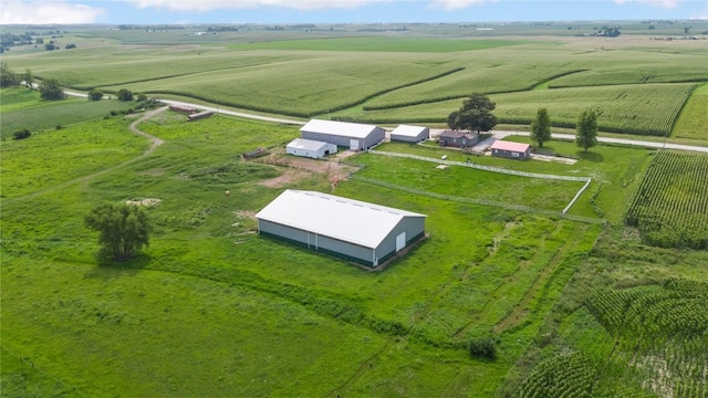 drone / aerial view featuring a rural view