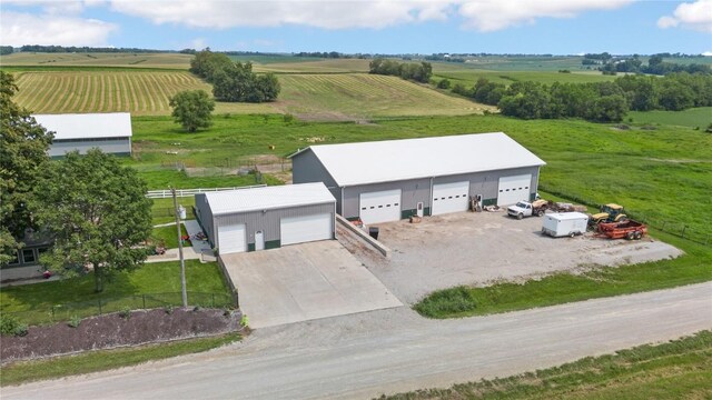 aerial view with a rural view