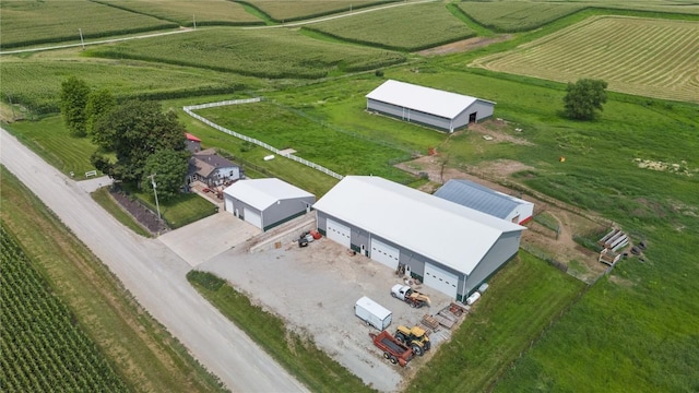 aerial view featuring a rural view