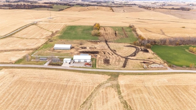 aerial view featuring a rural view