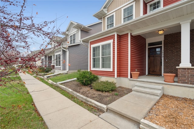 exterior space with a porch