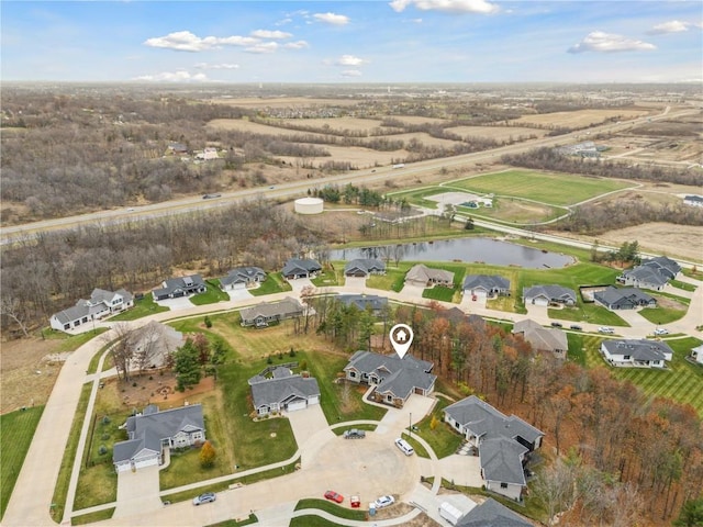 3037 Dell Ridge Ct, Hiawatha, IA 52233 - view of property location with a nearby body of water and nearby suburban area