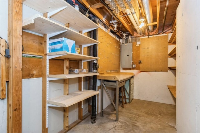 storage area with electric panel