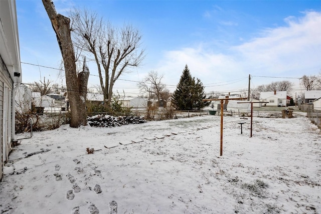 view of snowy yard