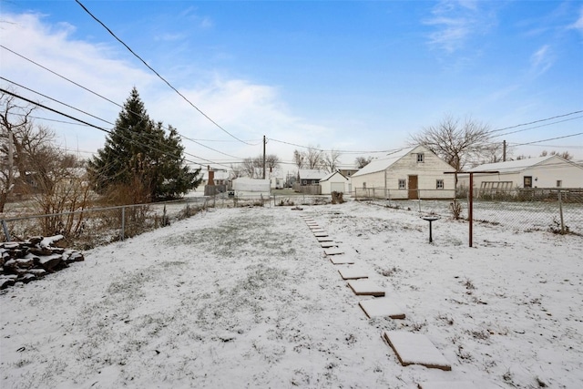 view of snowy yard