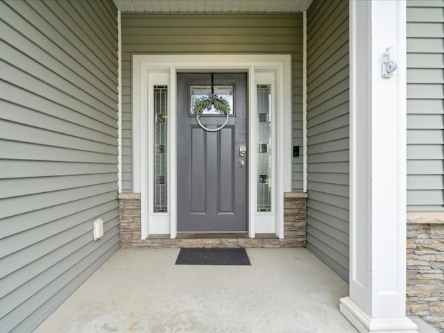 view of doorway to property