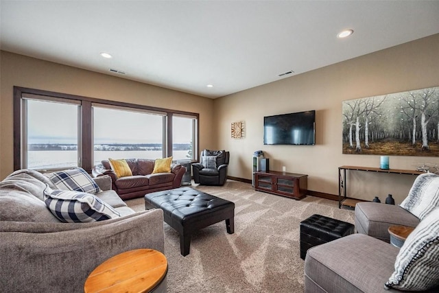 view of carpeted living room