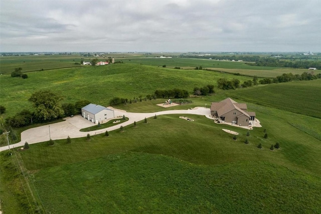 drone / aerial view featuring a rural view