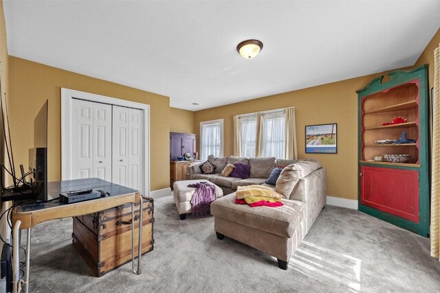 view of carpeted living room