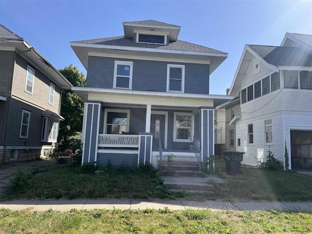 view of front of home featuring covered porch