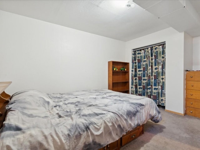 view of carpeted bedroom