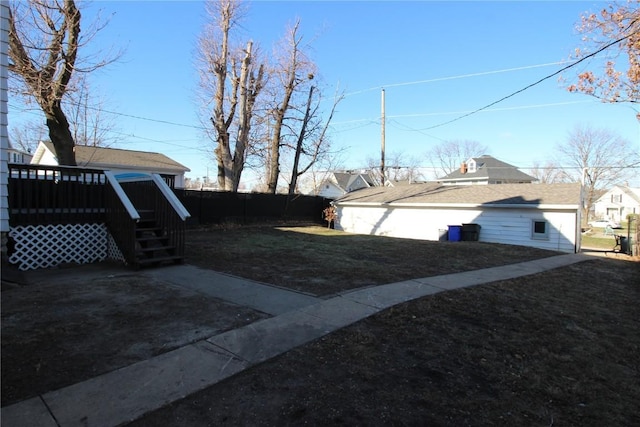 exterior space with a wooden deck