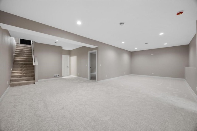 interior space with light colored carpet