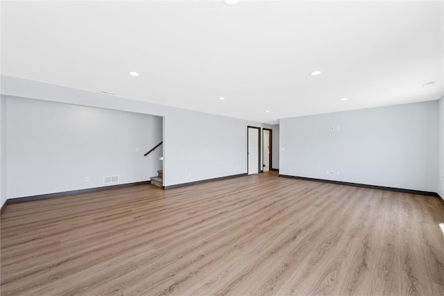 interior space featuring light wood-type flooring