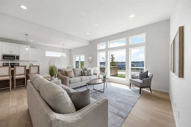 332 Quiver Ct, Marion, IA 52302 - living area featuring recessed lighting and light wood-style flooring