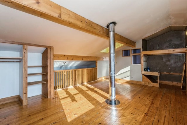 interior space featuring wood-type flooring