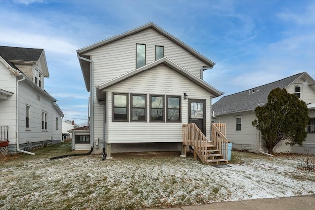 view of rear view of property