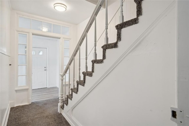 view of carpeted entryway