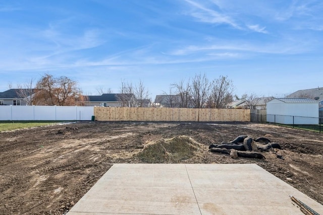 view of yard with a patio area