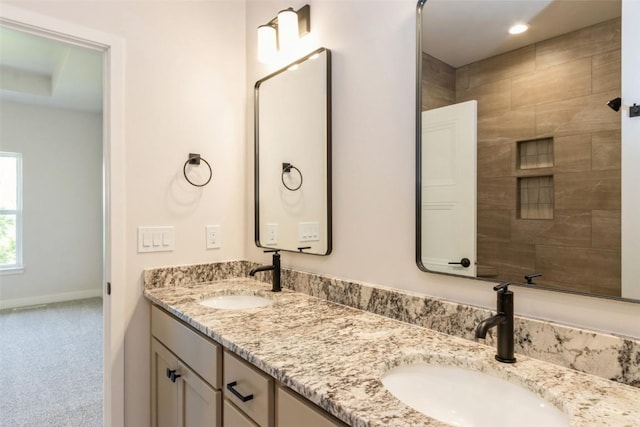 bathroom with vanity