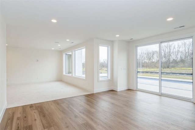 empty room featuring light hardwood / wood-style flooring