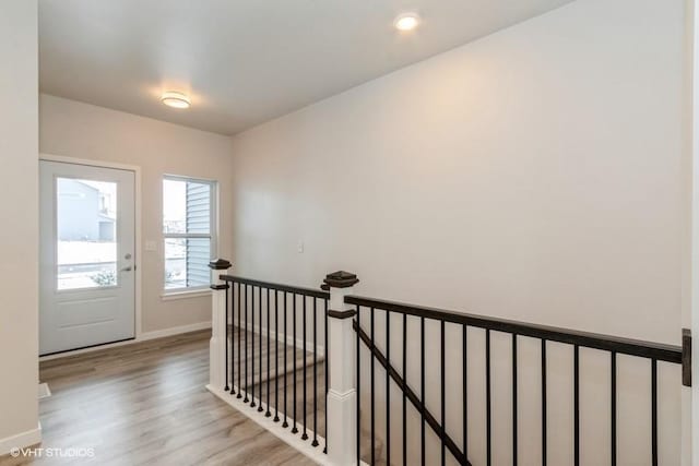 interior space featuring light wood-type flooring